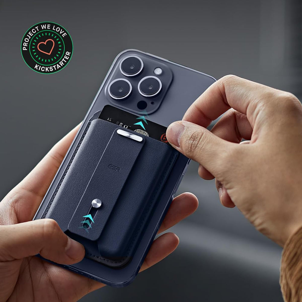 Portfel Magsafe, ESR, Find my Wallet, Granatowy