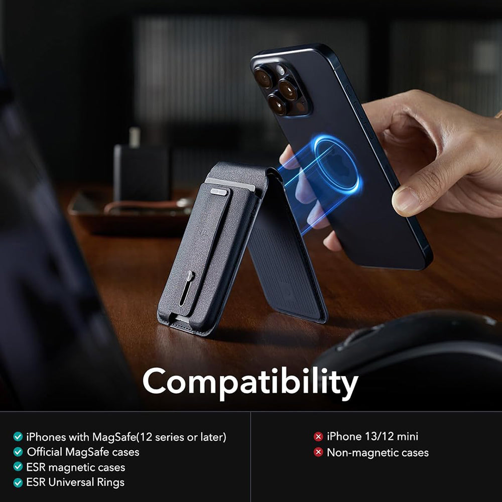 Portfel Magsafe, ESR, Find my Wallet, Granatowy