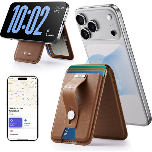 Portfel MagSafe, ESR, Findy my Wallet 5C, Brązowy