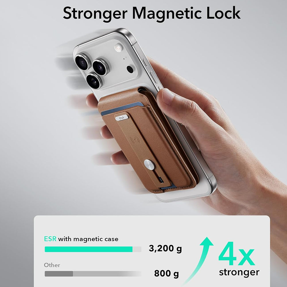 Portfel MagSafe, ESR, Findy my Wallet 5C, Brązowy