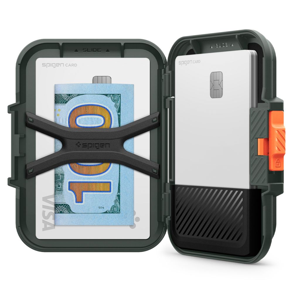 Portfel Magsafe, Spigen, Lock Fit, Zielony