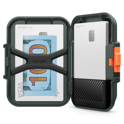 Portfel Magsafe, Spigen, Lock Fit, Zielony