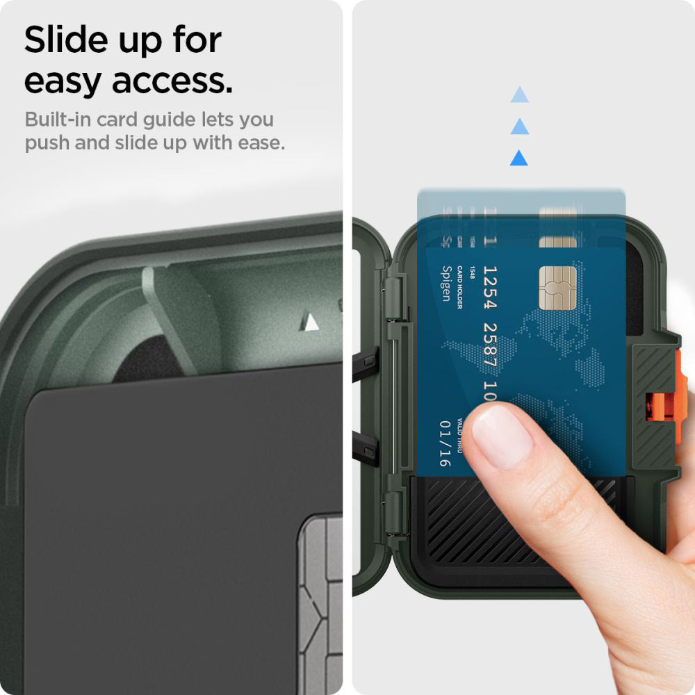 Portfel Magsafe, Spigen, Lock Fit, Zielony