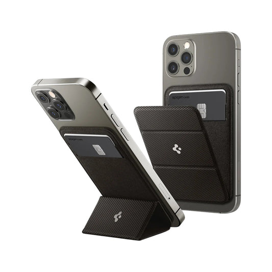 Portfel MagSafe, Spigen, MagFit Smart Fold, Szary AMP02766