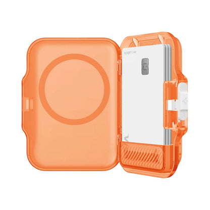 Portfel MagSafe, Spigen, TinTap MagFit+, Satynowy Pomarańczowy AFA11381