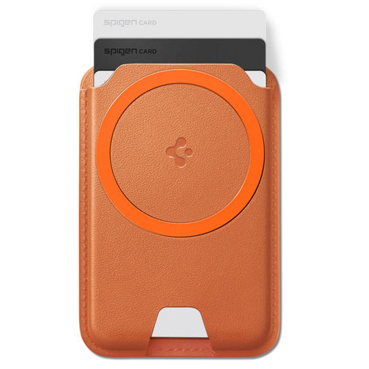 Portfel MagSafe, Spigen, Valentinus MagFit+, Pomarańczowy AFA11340