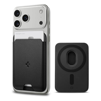Portfel MagSafe, Spigen, Valentinus MagFit 2 Karty, Czarny AMP02284