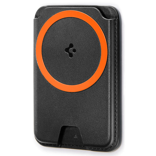 Portfel MagSafe, Spigen, Valentinus MagFit+, Czarny AFA11336