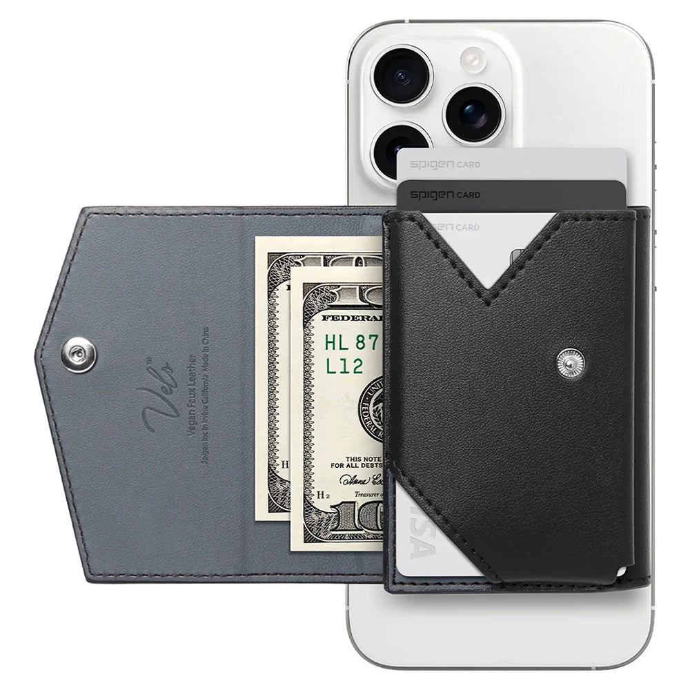 Portfel Magsafe, Spigen, Valentinus Pro, Czarny