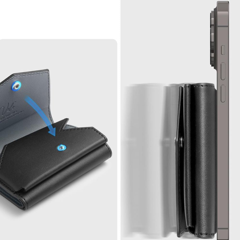 Portfel Magsafe, Spigen, Valentinus Pro, Czarny