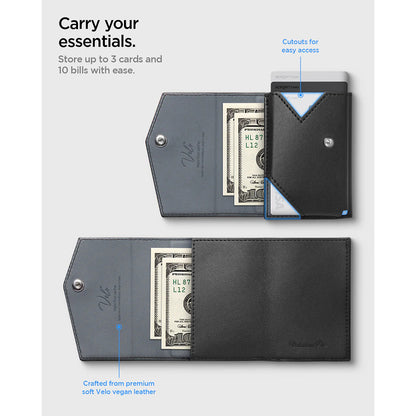 Portfel Magsafe, Spigen, Valentinus Pro, Czarny