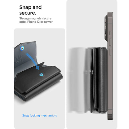 Portfel Magsafe, Spigen, Valentinus Pro, Czarny