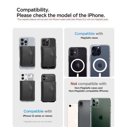 Portfel Magsafe, Spigen, Valentinus Pro, Czarny