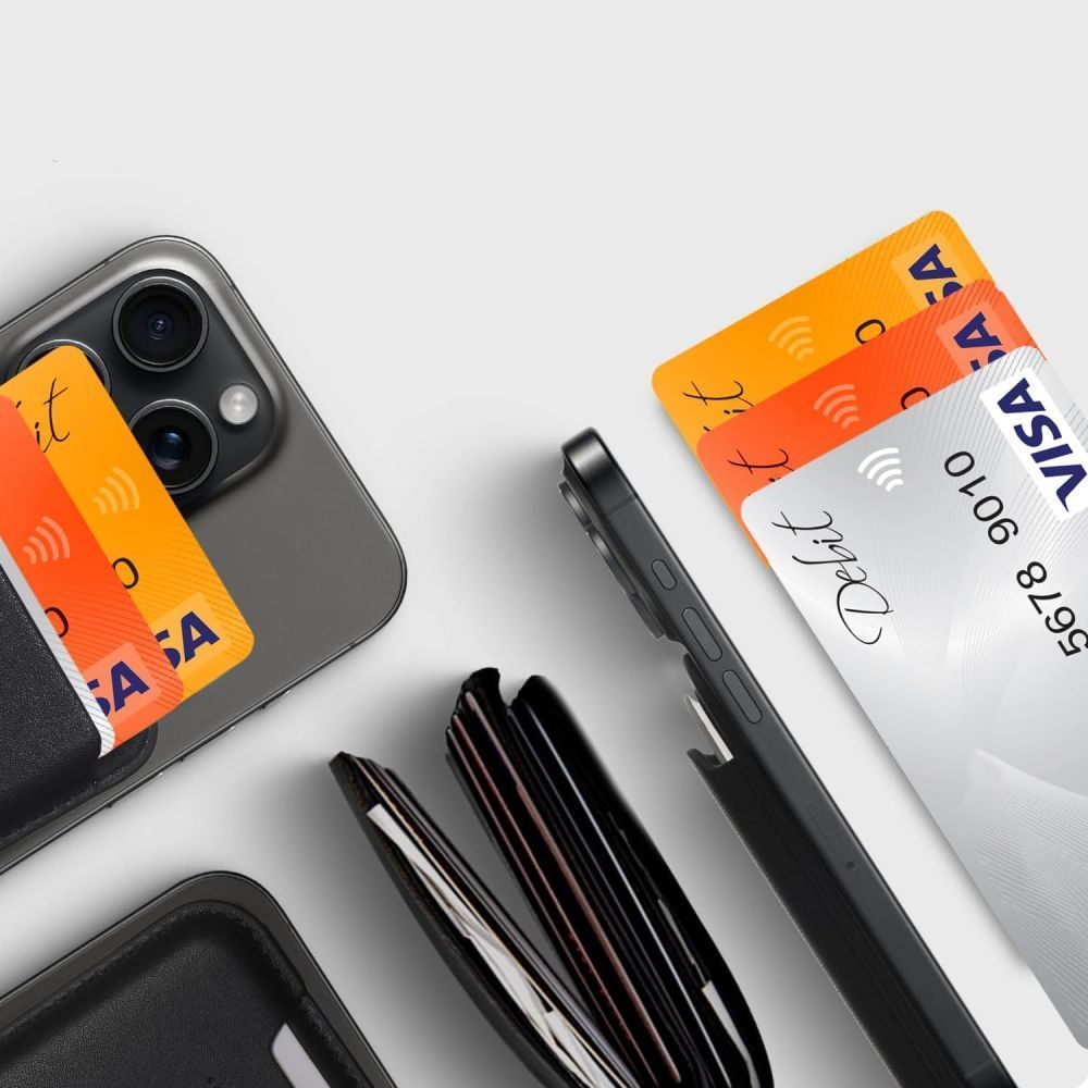 Portfel MagSafe, Tech-Protect, Magwallet, Pomarańczowy