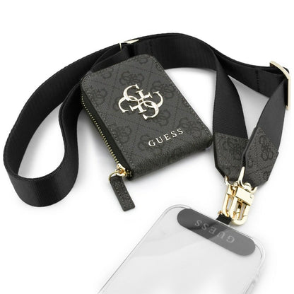 Portfel i Smycz na Telefon Guess 4G Metal Logo, Czarny