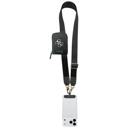 Portfel i Smycz na Telefon Guess 4G Metal Logo, Czarny