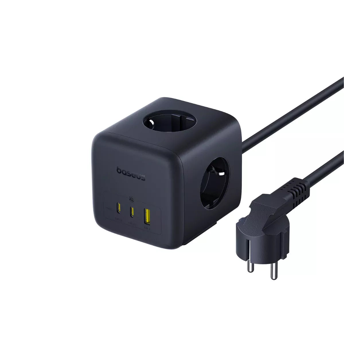 Przedłużacz Baseus EnerFill FA11, 67W, 3.35A, 1 x USB-A - 2 x USB-C - 3 x Schuko, Czarny E00082100123-00