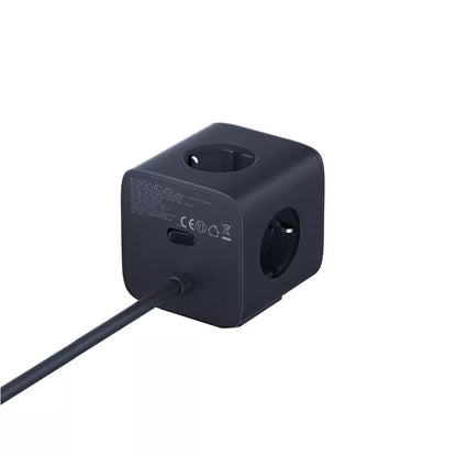 Przedłużacz Baseus EnerFill FA11, 67W, 3.35A, 1 x USB-A - 2 x USB-C - 3 x Schuko, Czarny E00082100123-00