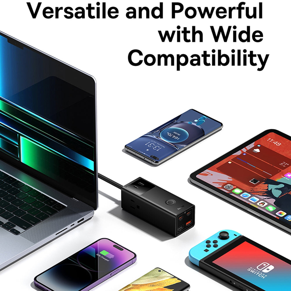 Przedłużacz Baseus PowerCombo US, 3 x Gniazdo, Czarny PSLA020101