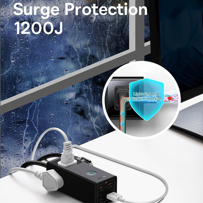 Przedłużacz Baseus PowerCombo US, 3 x Gniazdo, Czarny PSLA020101