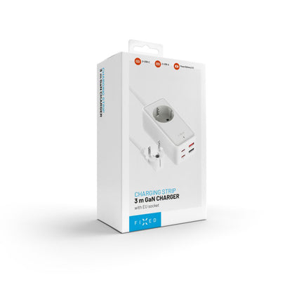 Przedłużacz Fixed, 1 x Schuko, Biały