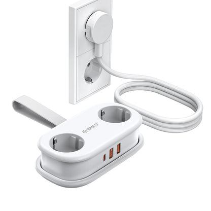 Przedłużacz Orico APP, 2 x Schuko - 2 x USB-A - 1 x USB-C, Biały