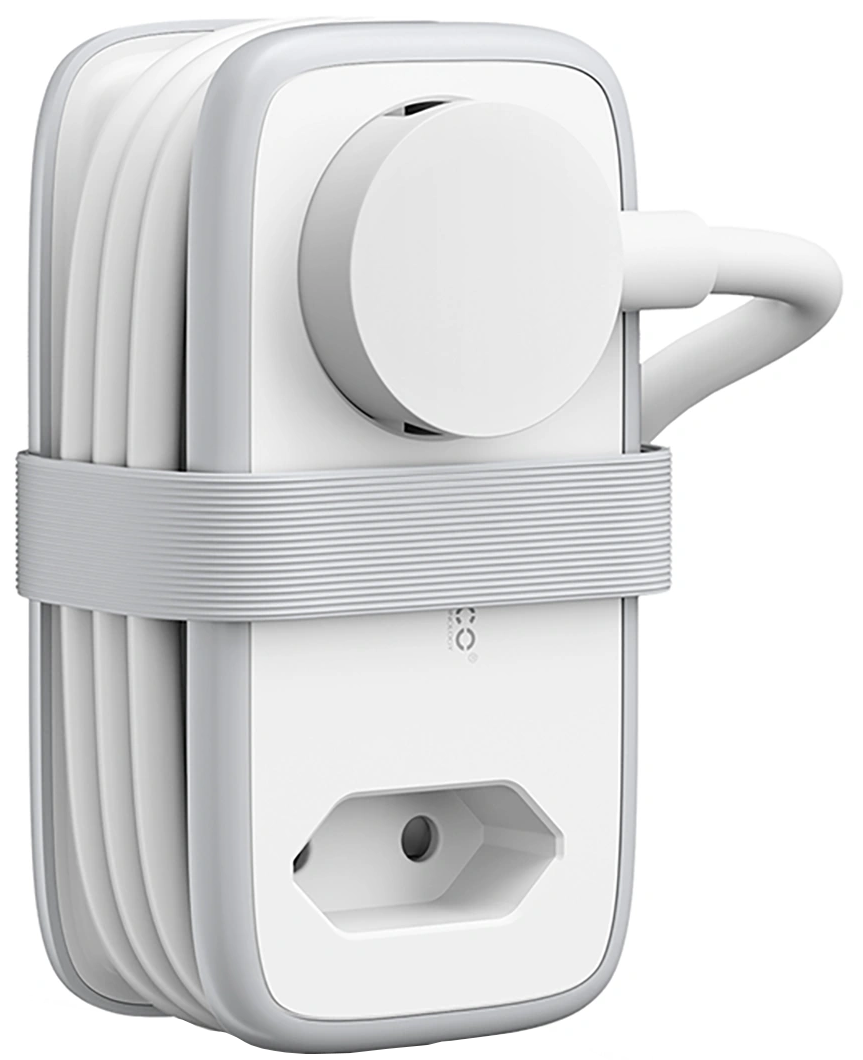 Przedłużacz Orico APP, 2 x Schuko - 2 x USB-A - 1 x USB-C, Biało-szary