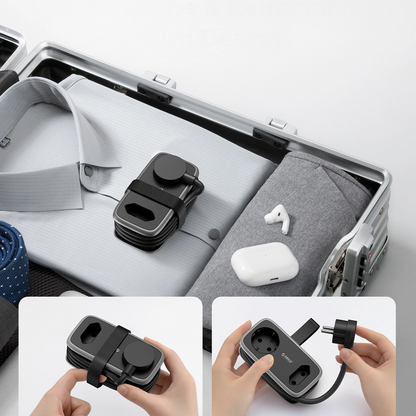 Przedłużacz Orico APP, 2 x Schuko - 2 x USB-A - 1 x USB-C, Czarny Szary