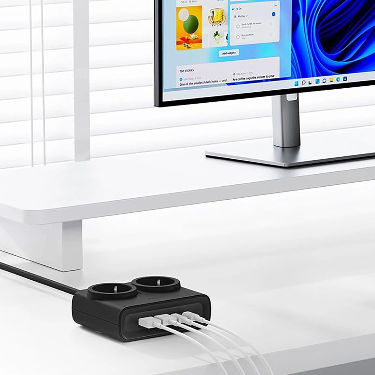 Przedłużacz Orico PDC25, 2 x Schuko - 2 x USB-A - 2 x USB-C, Czarny