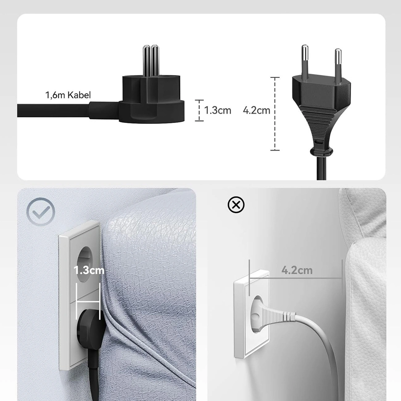 Przedłużacz Orico PDC25, 2 x Schuko - 2 x USB-A - 2 x USB-C, Czarny