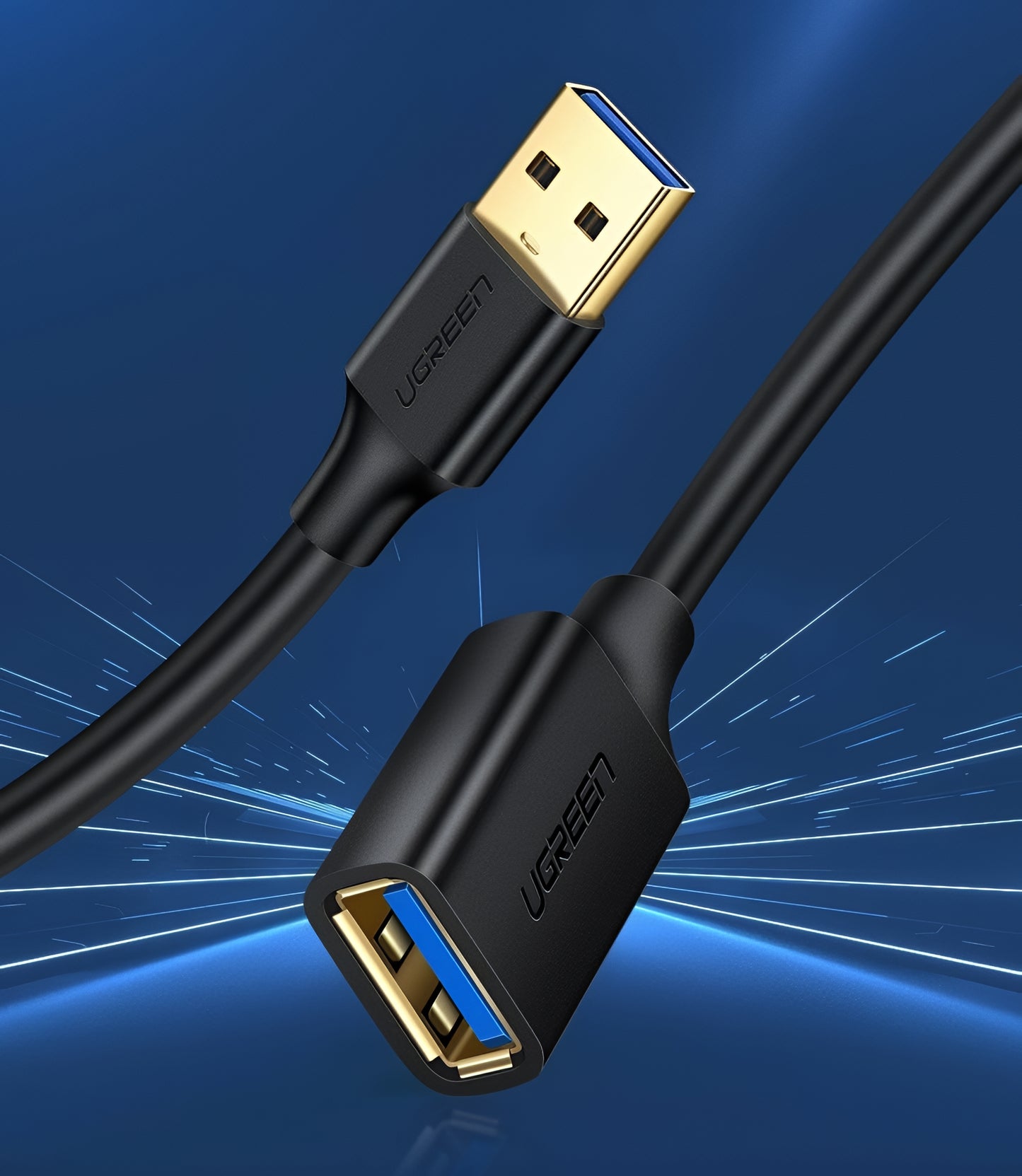 Przedłużacz USB 3.0 UGREEN US129, 2m, Czarny
