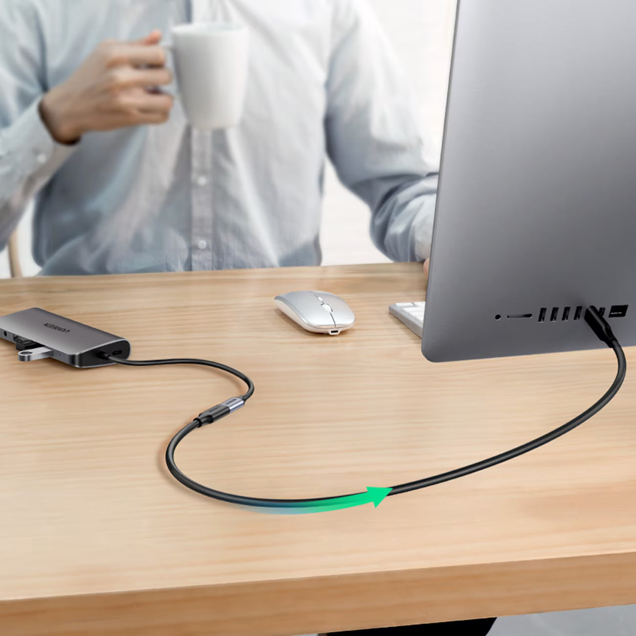 Przedłużacz USB-C UGREEN US353, 1m, Czarny
