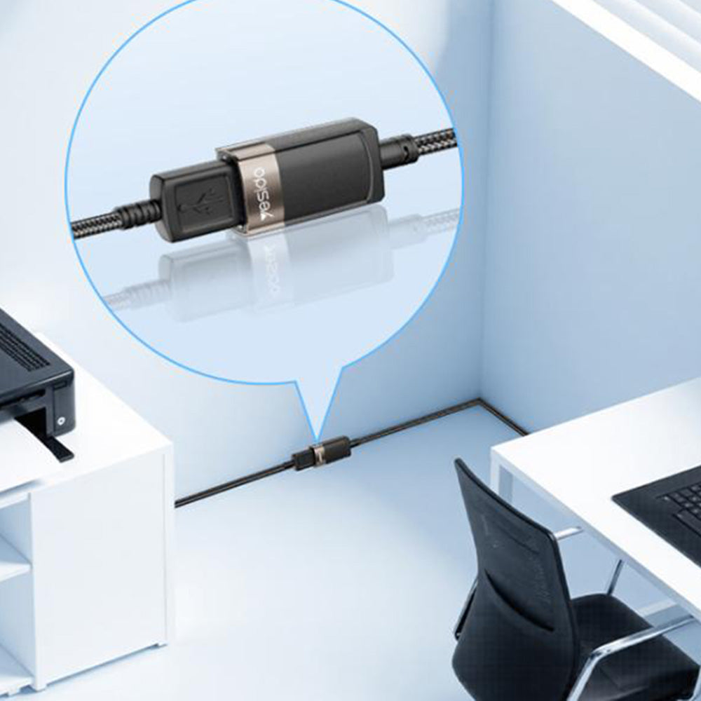 Przedłużacz USB Yesido GS26, 1.5m, Szary