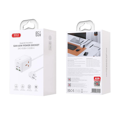 Przedłużacz XO Design WL24, 2 x Gniazdo, Biały