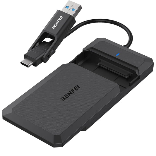 Benfei Rack for HDD / SSD SATA 2.5inch, USB-A / USB-C UASP, Black