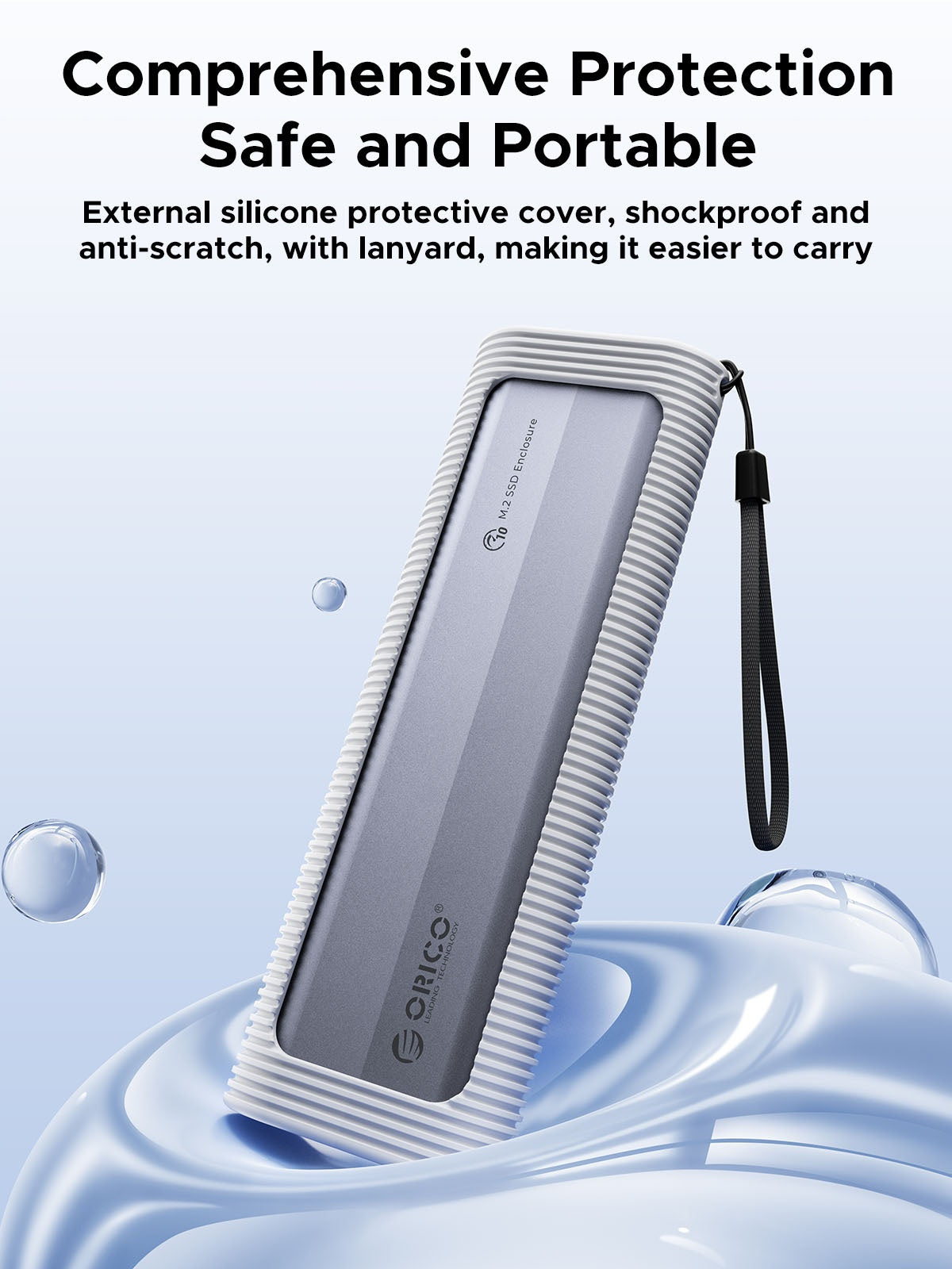 Obudowa Orico AXM2-G2 na dysk SSD M.2 NVMe, szara