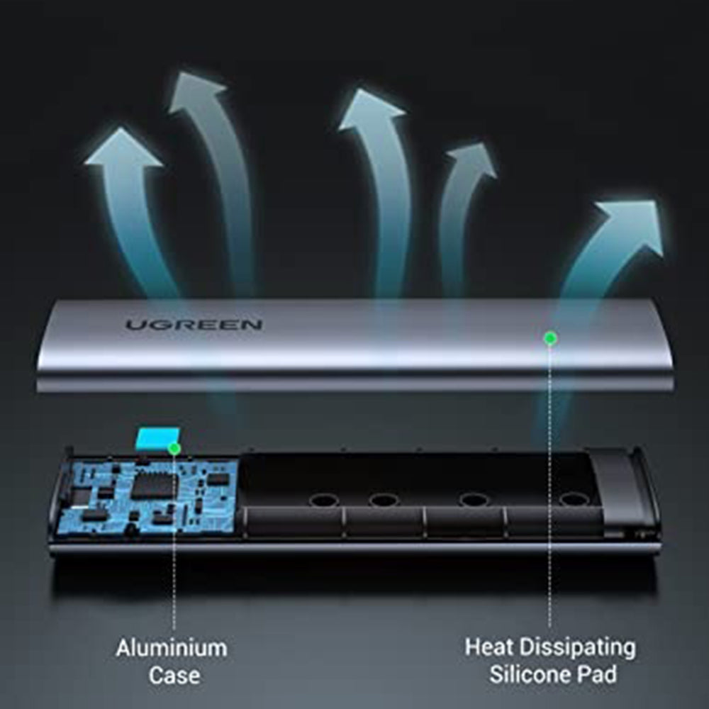 Rack UGREEN CM400 (10902) do SSD M.2 NVMe, Szary