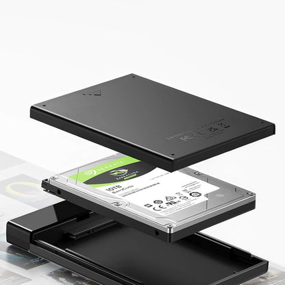 Rack UGREEN US221 (50743) dla HDD / SSD SATA 2.5 cala, USB-C, Czarny