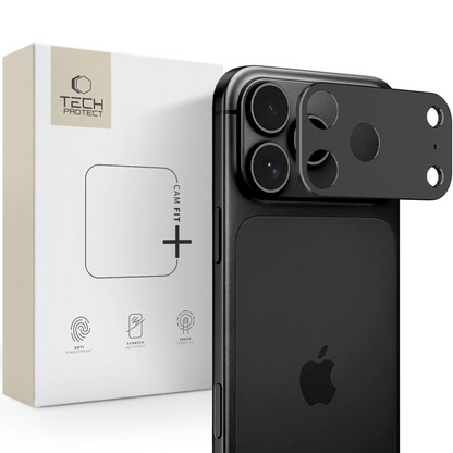 Ramka ochronna na tylną kamerę Tech-Protect Camalloy Fit+ do Apple iPhone 18 Pro, aluminium, czarna