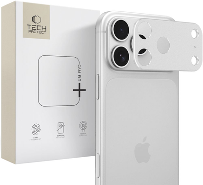 Ramka ochronna aparatu tylnego Tech-Protect Camalloy Fit+ do Apple iPhone 18 Pro Max, aluminiowa, srebrna