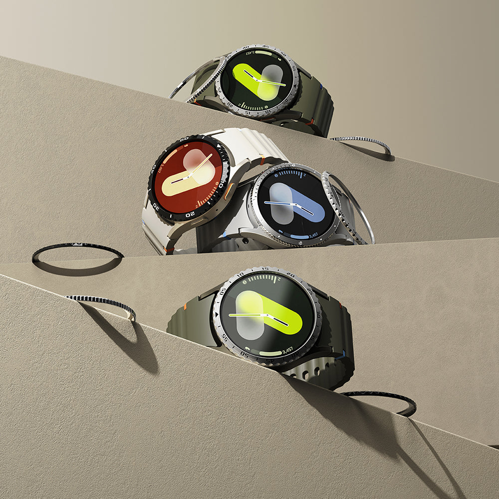 Ramka Ochronna Ringke Styling dla Samsung Galaxy Watch7 40mm, Model 5, Srebrna