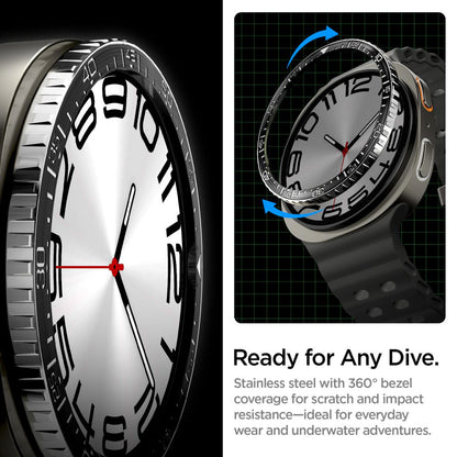 Ramka Ochronna Spigen Tune Diver dla Samsung Galaxy Watch8 44mm, Czarna