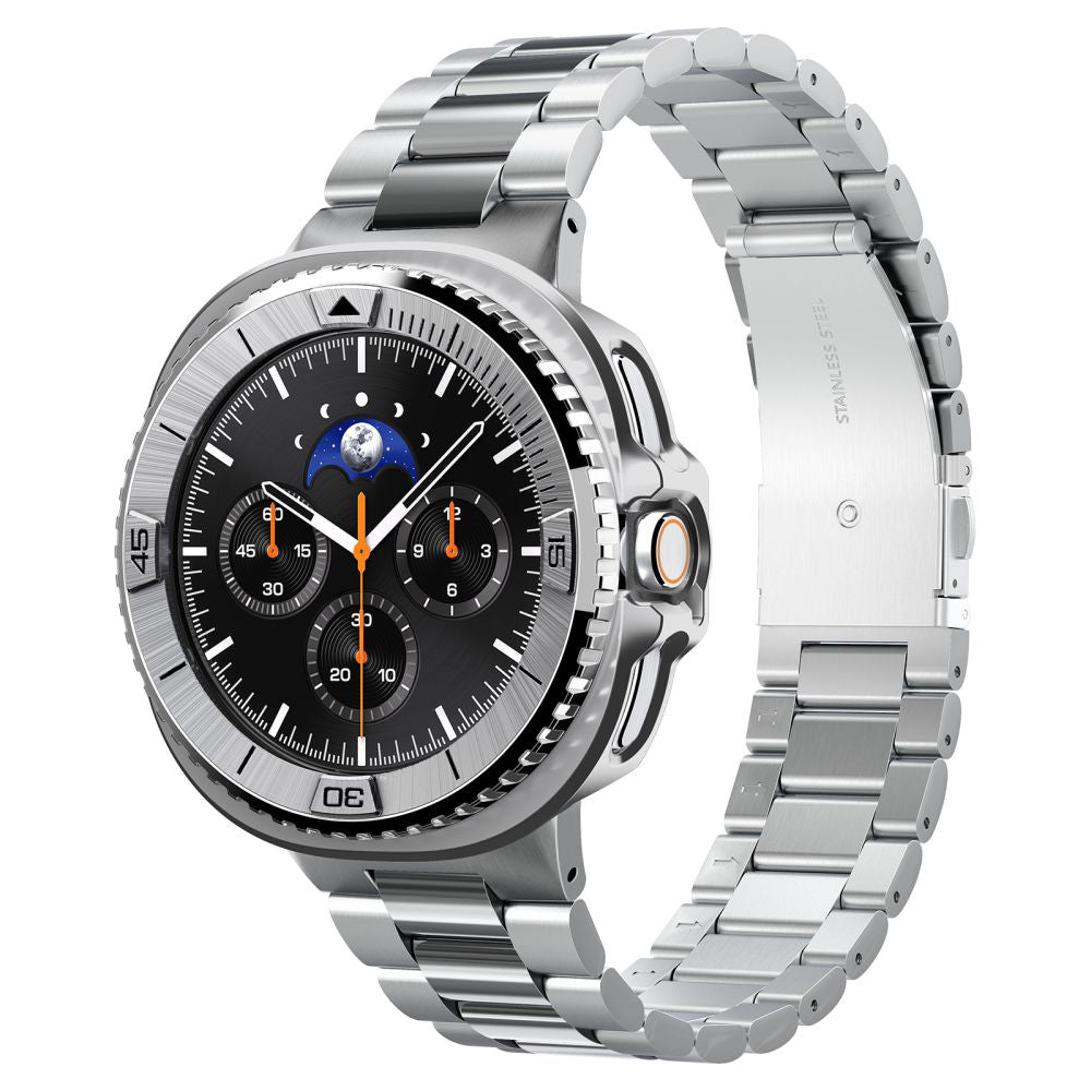 Ramka Ochronna Spigen Tune Pro Pilot dla Samsung Galaxy Watch8 Classic, Srebrna