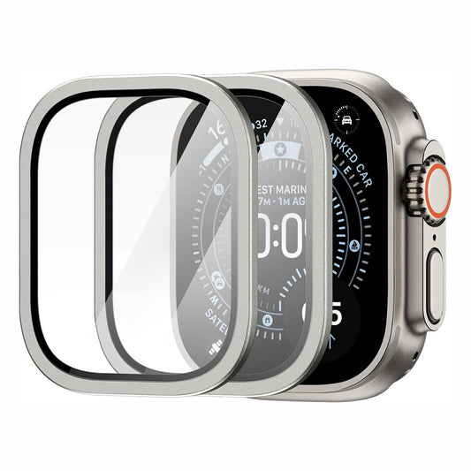 Ramka ochronna Spigen Tune with Glass do Apple Watch Ultra Series, srebrna ACS11595