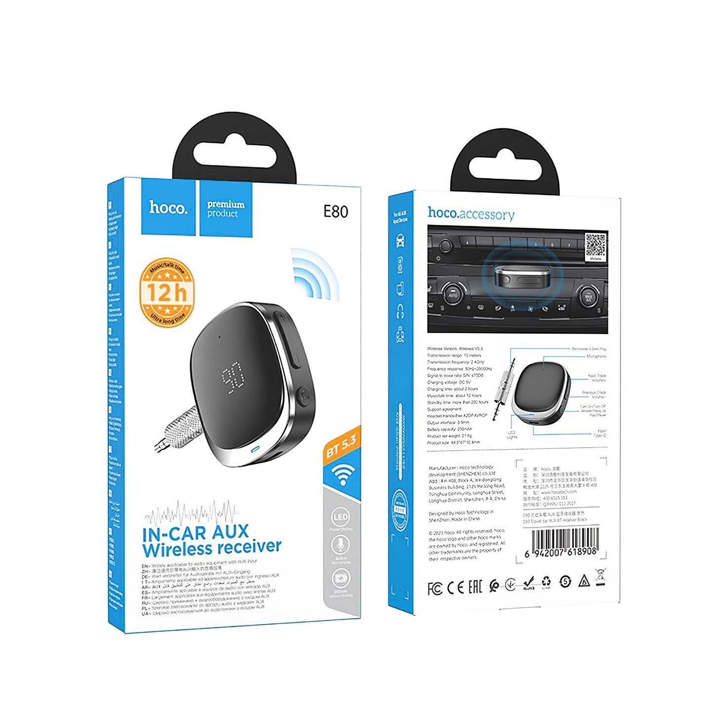 HOCO E80 Bluetooth Receiver