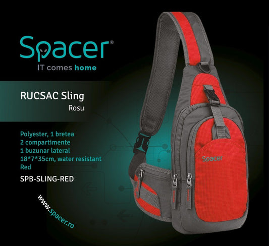 Plecak Spacer Sling na tabletę do 8 cali, czerwony