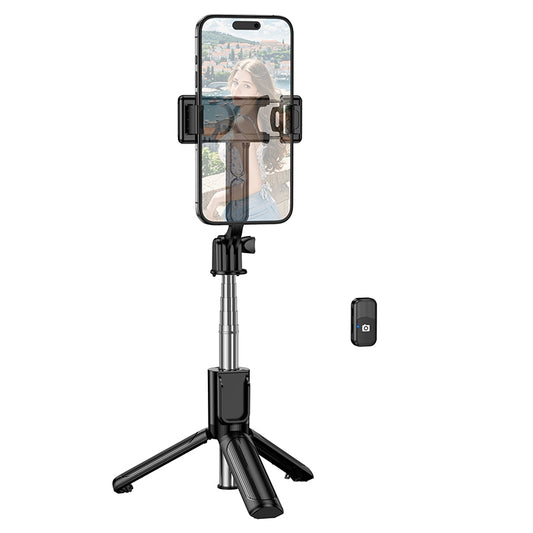 Selfie Stick Bluetooth Borofone BY14 Graceful, 4,5 cala - 7 cali, Czarny