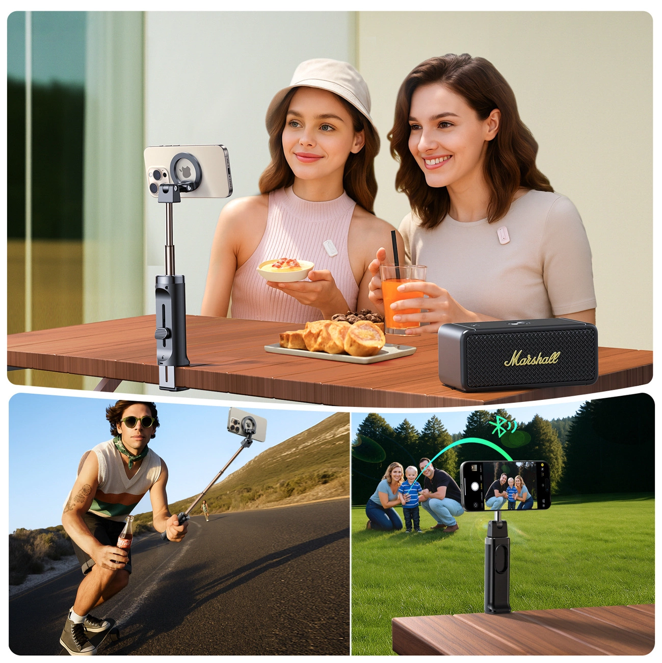 Selfie Stick Bluetooth Joyroom JR-ZS509, Uniwersalny, Czarny