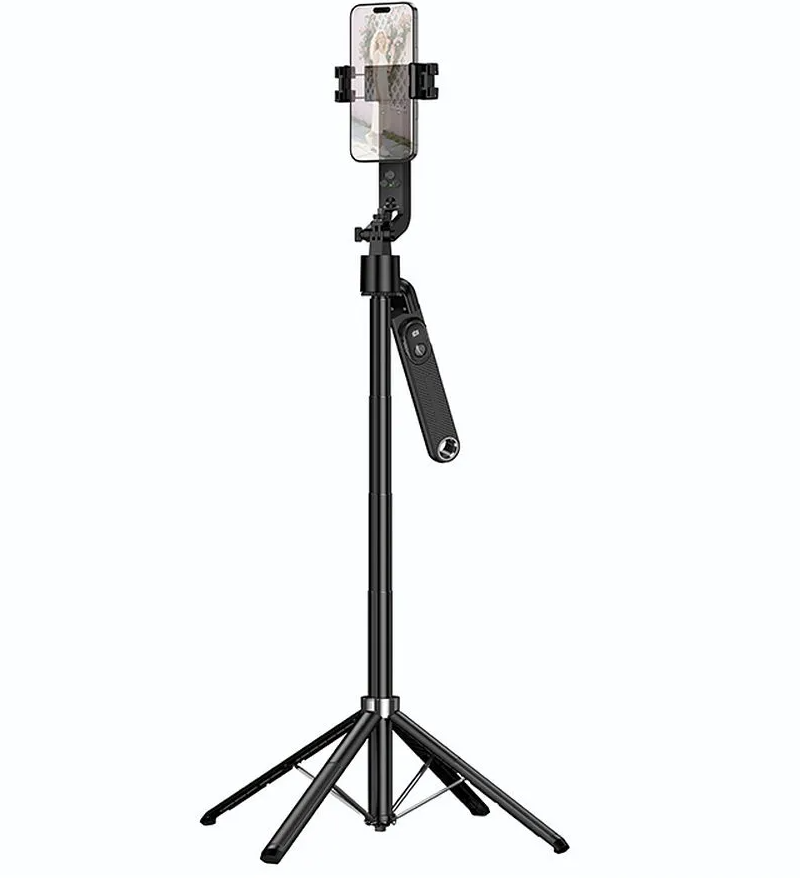 Selfie Stick Bluetooth HOCO K32 Face Tracking, 4.5 cala - 7 cali, Czarny