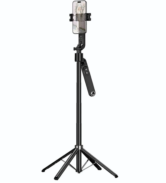 Selfie Stick Bluetooth HOCO K32 Face Tracking, 4.5 cala - 7 cali, Czarny